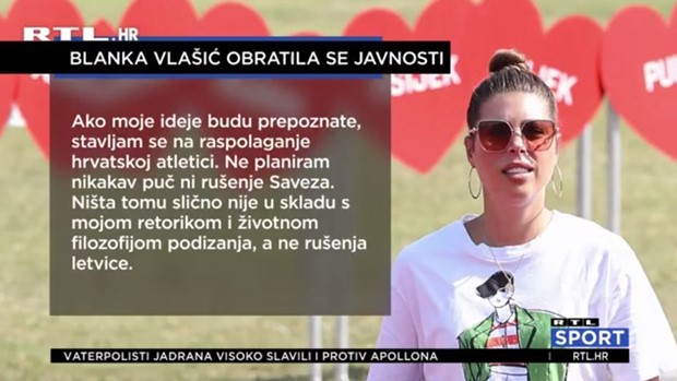 [VIDEO] Blanka Vlašić želi postati predsjednica HAS-a, ali poručuje: 'Ne planiram nikakav puč'