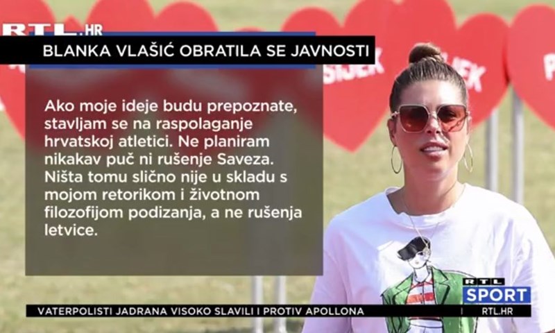 [VIDEO] Blanka Vlašić želi postati predsjednica HAS-a, ali poručuje: 'Ne planiram nikakav puč'