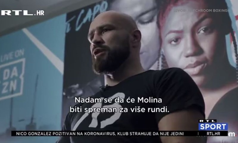 [VIDEO] Babić uoči meča s Molinom: 'On je dobar boksač, ali ni blizu razine koju želim'