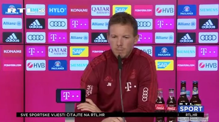 [VIDEO] Nagelsmann: 'Sve igrače tretiram jednako, ali bilo bi dobro da smo svi cijepljeni'