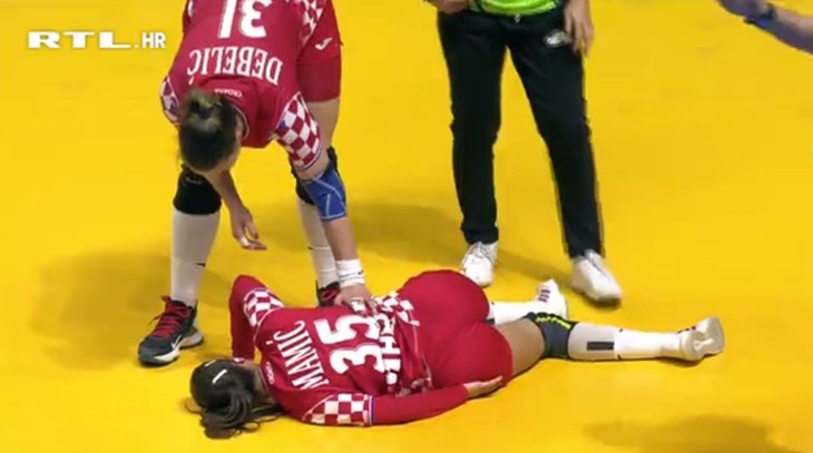 [VIDEO] Ozljeda Josipe Mamić zabrinula sve, iznesena na nosilima s parketa