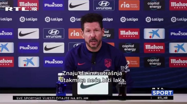 [VIDEO] Simeone: 'U Realu znaju da im ova utakmica neće biti lagana'