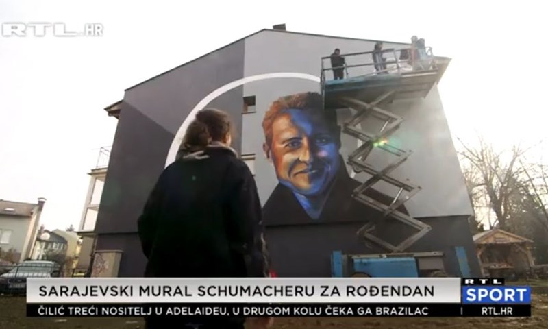 [VIDEO] U Sarajevu dovršen mural za Schumachera: 'Naš mali doprinos i podrška njegovoj obitelji'