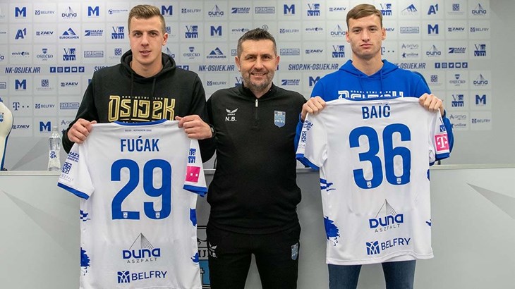 Kristian Fućak i Mihajlo Baić nova imena u dresu Osijeka: 'Ova dva igrača su zalog za budućnost'