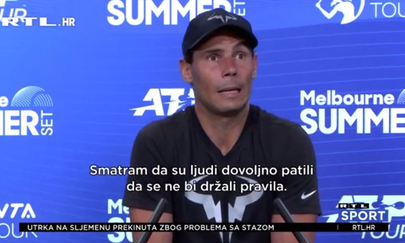 [VIDEO] Nadal: 'Vrlo je jednostavno - ako se cijepite, možete igrati bilo gdje u svijetu'
