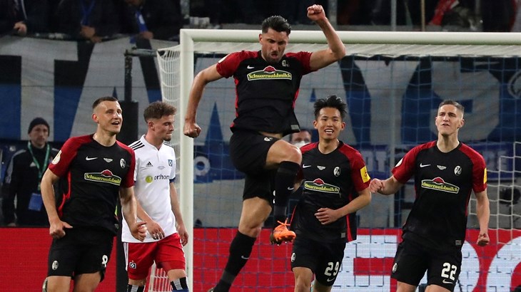 Freiburg u finalu Kupa, Vuškovićev HSV brzo pao