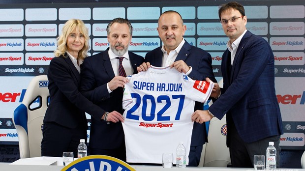 Produženje uspješne suradnje: SuperSport postao financijski najveći sponzor Hajduka