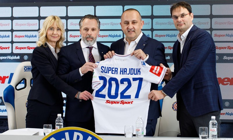 Produženje uspješne suradnje: SuperSport postao financijski najveći sponzor Hajduka
