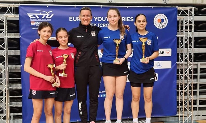 Hrvatskoj devet medalja na stolnoteniskom turniru Europe Youth Series u Osijeku