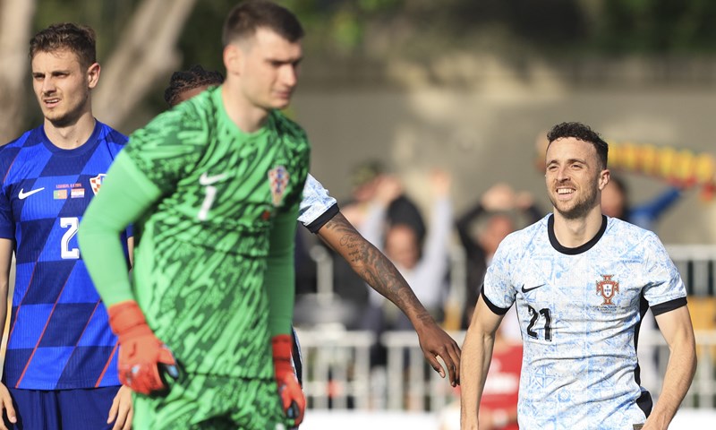 Jota je svoj prvi i posljednji pogodak u dresu reprezentacije zabio protiv Hrvatske