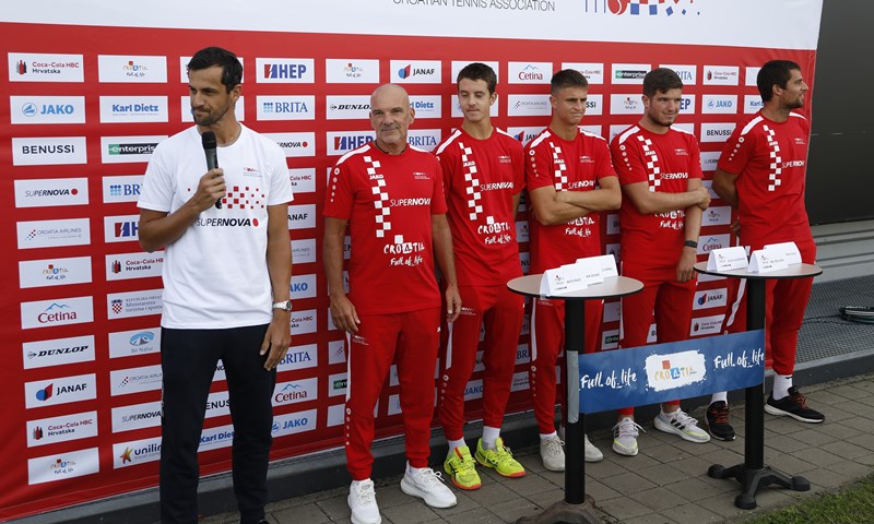 Hrvatska teniska reprezentacija započela pripreme za dvoboj protiv Litve