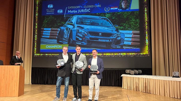 Proglašenje najboljih europskih automobilista, Matiji Jurišiću najveće priznanje u karijeri