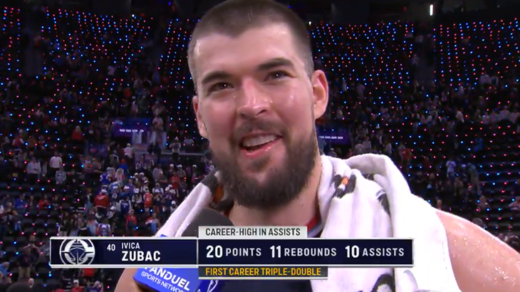 Zubac: 'Uvijek sam htio triple-double, rekao sam Bogdanoviću kako mu je bolje da pogodi'