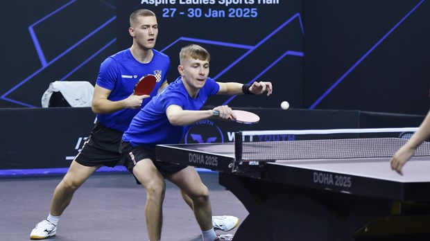 Hrvatski stolnotenisači na vrhu svjetske ljestvice najboljih parova do 19 godina