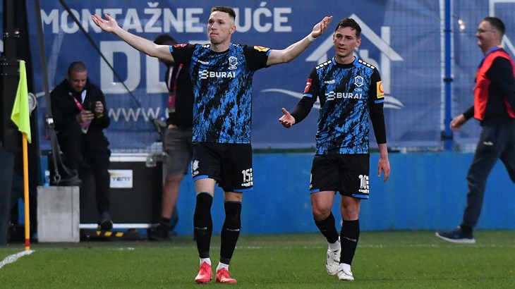 Varaždinci poveli u završnici prvog poluvremena golom snalažljivog Vuka