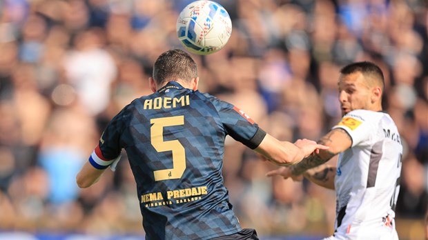 Gorica je dobila crveni karton, ali je ostala brojčano izjednačena s disfunkcionalnim Dinamom