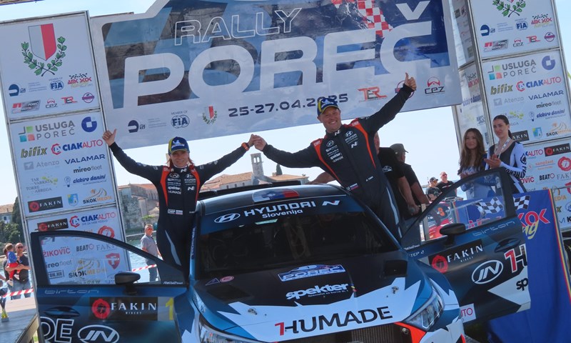 Pobjeda slovenske posade Turk-Kacin na 26. Rallyju Poreč 2025.