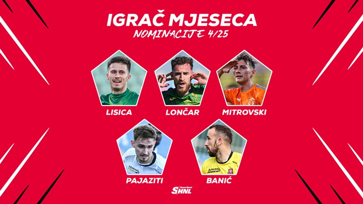 SHNL nominacije: Birajte najbolje u travnju, vodeći trojac bez aduta, rezultati došli na naplatu