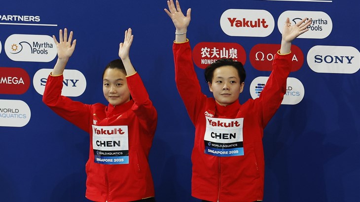 Kineskinje osvojile zlato u sinkroniziranim skokovima s tri metra na SP-u u Singapuru