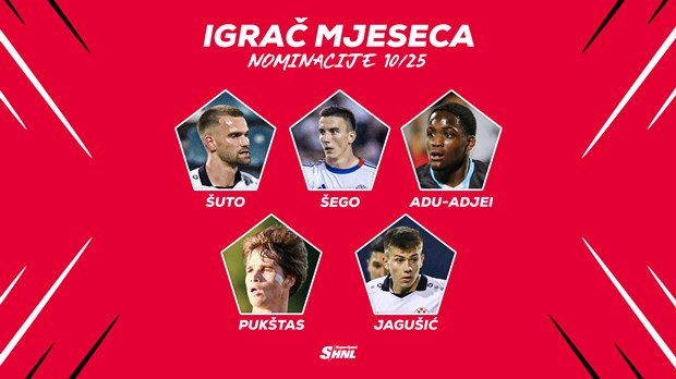 Hajdukovci odnijeli tri od četiri SuperSport HNL nagrade za listopad, Šego igrač mjeseca