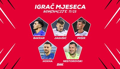 SuperSport HNL nominacije: Jagušić opet konkurira za igrača mjeseca, Hoxha ide po novu nagradu