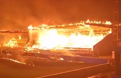 Haka je ispala iz finske lige, a tri maloljetna navijača zapalila su tribinu na stadionu