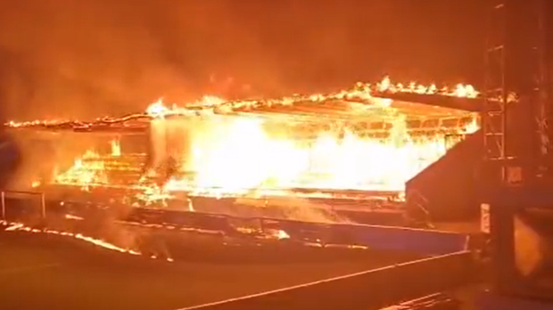 Haka je ispala iz finske lige, a tri maloljetna navijača zapalila su tribinu na stadionu