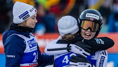 Sve ostaje u obitelji: Nika i Domen Prevc slavili u Klingenthalu