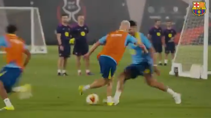 Dani Olmo krasnim potezom 'vratio Ronalda Arauja u Urugvaj' na treningu Barcelone