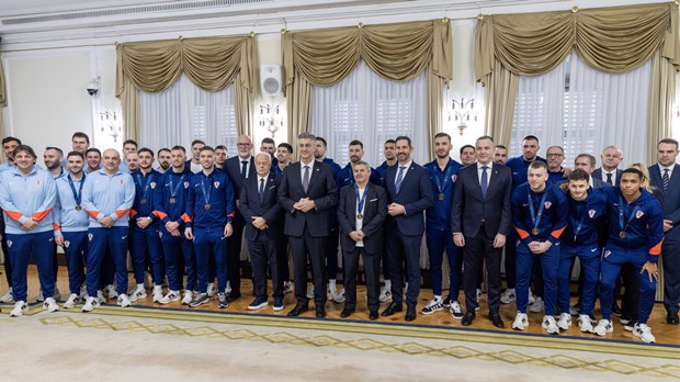 Premijer Plenković primio brončane futsal reprezentativce, obećao im je državnu nagradu