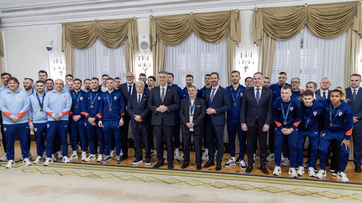 Premijer Plenković primio brončane futsal reprezentativce, obećao im je državnu nagradu