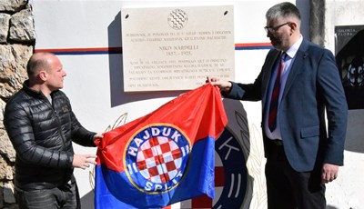 U Dubrovniku otkrivena spomen ploča jednom od najvažnijih ljudi u Hajdukovoj povijesti