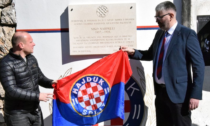 U Dubrovniku otkrivena spomen ploča jednom od najvažnijih ljudi u Hajdukovoj povijesti