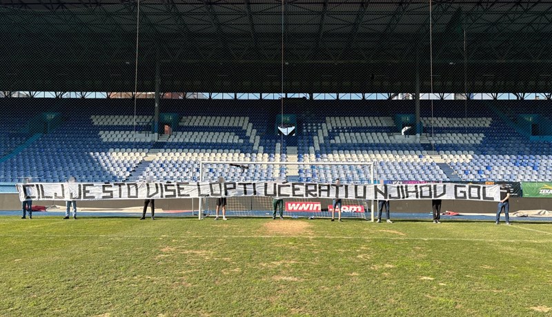 Navijači Željezničara sarkastičnom porukom motivirali svoje miljenike pred derbi protiv Zrinjskog