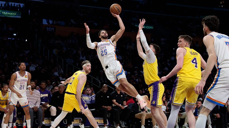 Lakersi izgubili treću utakmicu zaredom, drugi put u pet dana od Oklahoma City Thundera