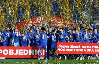 Preslika sezone u finalu SuperSport Hrvatskog nogometnog kupa, Dinamo ostavio Rijeku bez šanse
