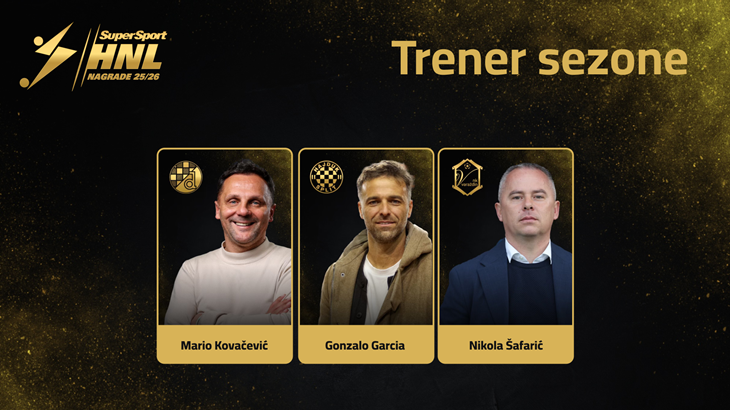 SHNL godišnje nominacije: Kovačević, Šafarić i Garcia u utrci za trenera sezone