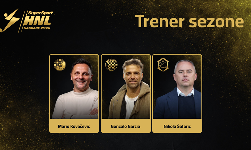 SHNL godišnje nominacije: Kovačević, Šafarić i Garcia u utrci za trenera sezone