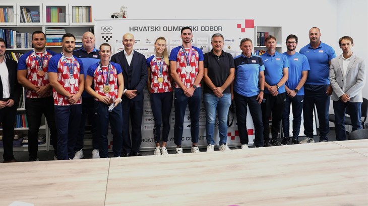 HOO priredio prijem za hrvatske atletičare, Varvodić čestitao osvajačima medalja